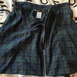 Plaid Zip-Up Skirt